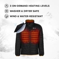 Men s Delspring Soft Shell Battery Heated Jacket Adventure Heat